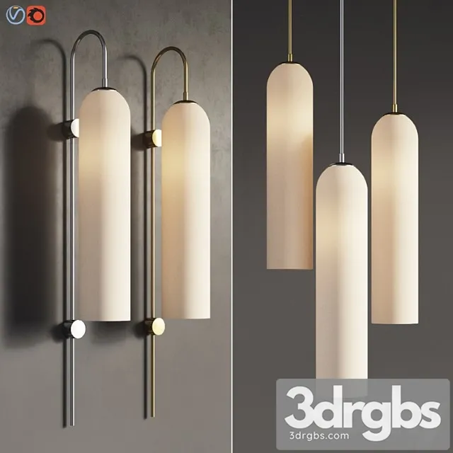 Flot wall sconce and pendant set articololighting 3D Model Free