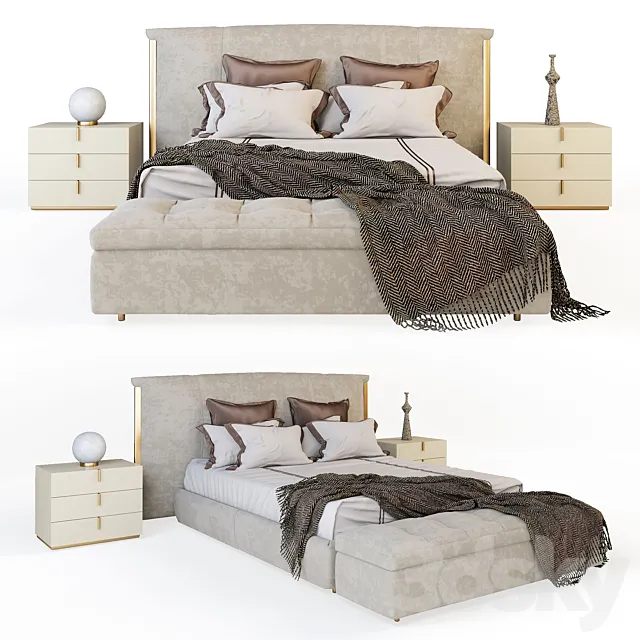 Flou Amal Bed 3D Model
