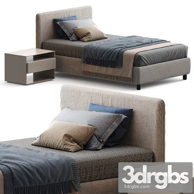 Flou Bed Notturno 3D Model Free