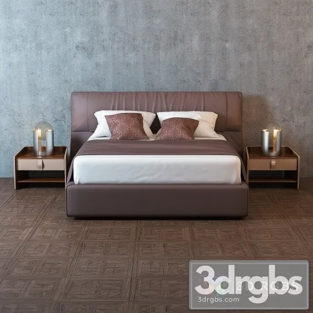 Flou Crimea Bed 3D Model Free