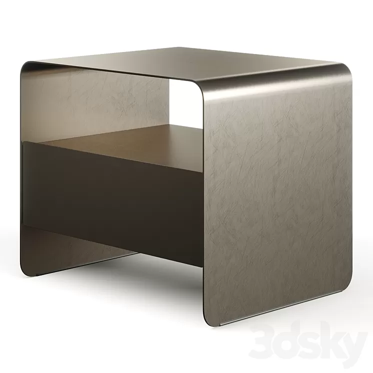 Flou Foglio Metal Bedside Table 3D Model Free