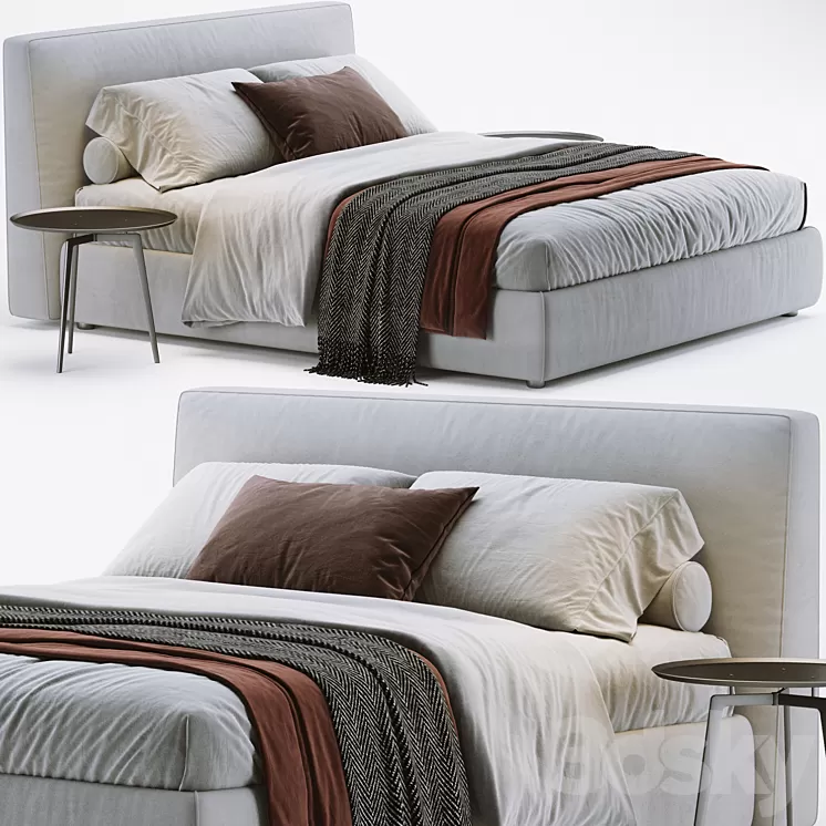 Flou MyPlace Bed 3D Model Free