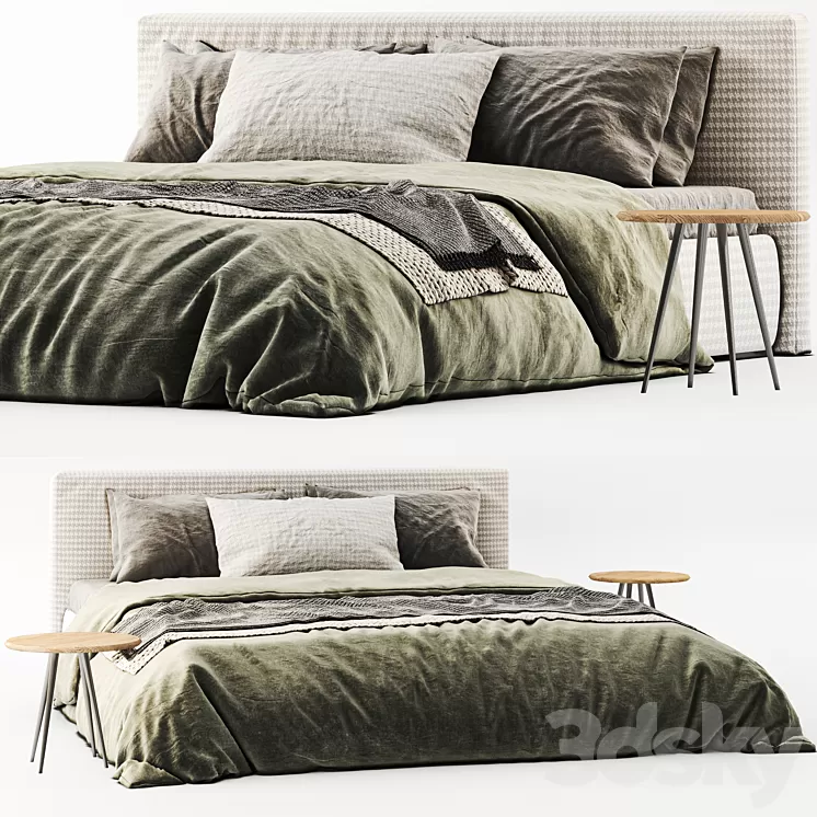 Flou MyPlace Bed 3D Model Free