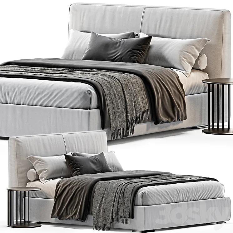 Flou MyPlace Bed 3D Model Free