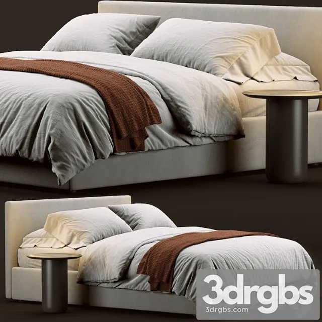 Flou notturno bed 2 3D Model Free
