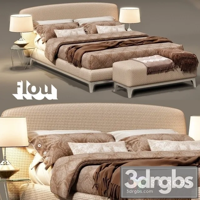Flou Olive Bed 3D Model Free