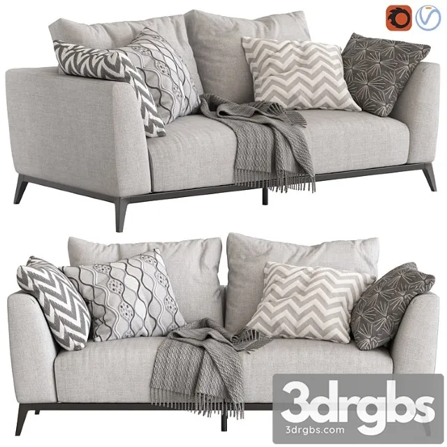 Flou oliver sofa type1 2 3D Model Free