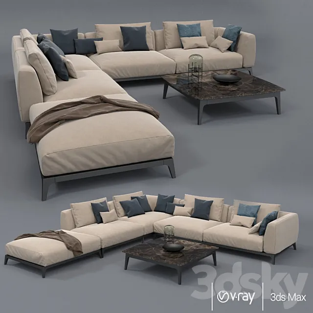 Flou Sofa 3D Model
