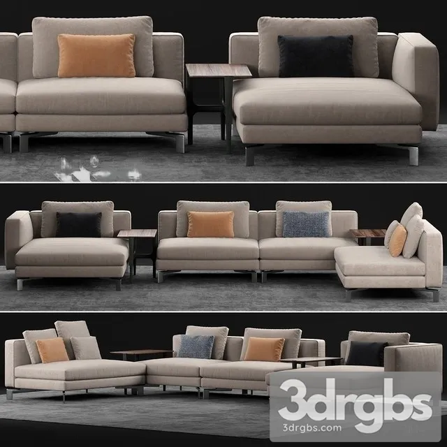 Flou Tay Modular Sofa Comp 3D Model Download