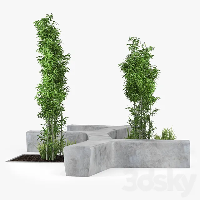 Flower bamboo TWIG 3D Model