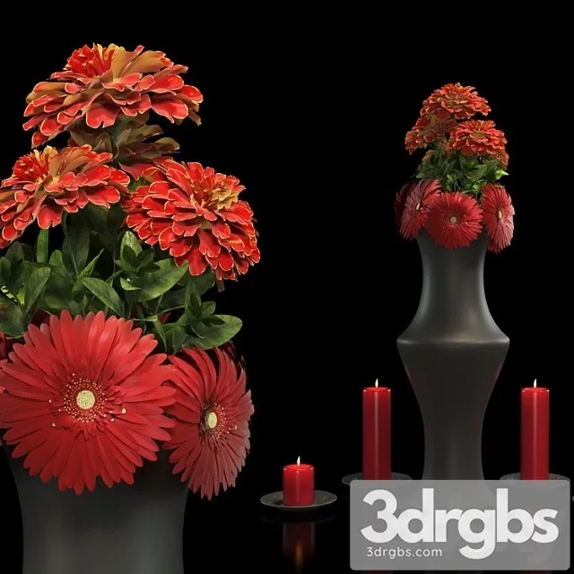 Flower Bouquet Red 3D Model Free
