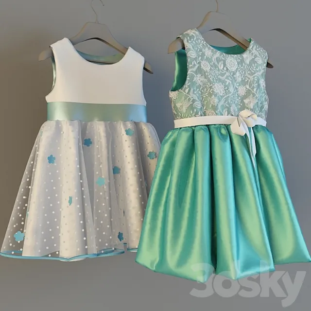 flower girl dresses 3DModel