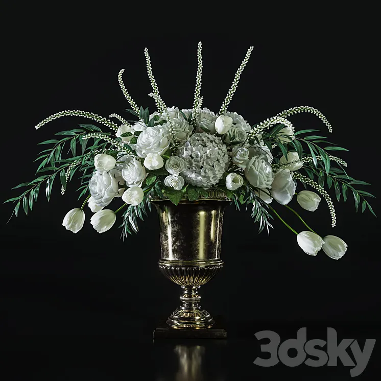 Flower Set 005 Grand bouquet. 3D Model Free