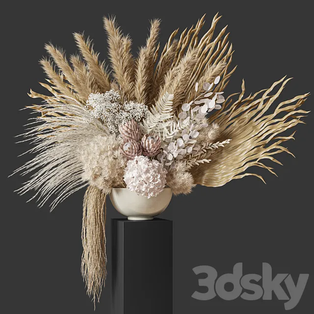 Flower Set 035 Big Pampas 3DModel