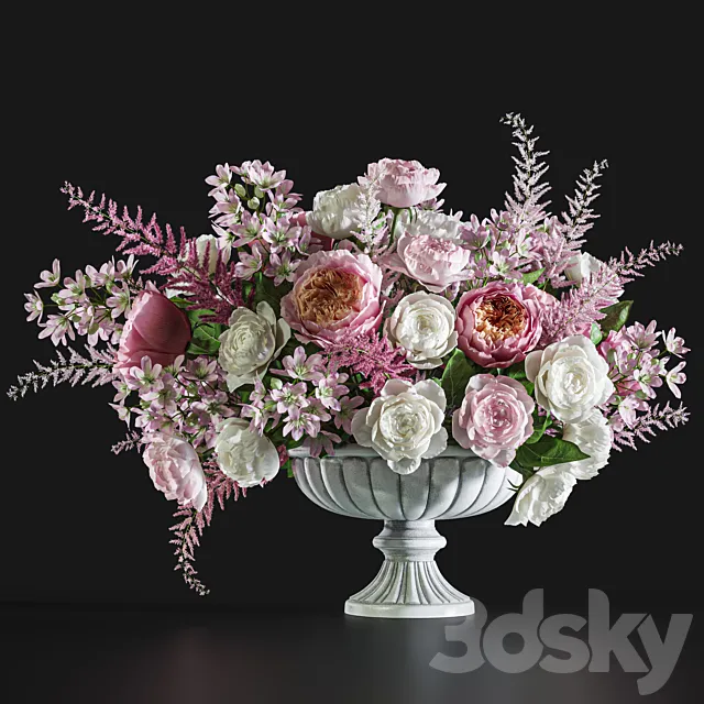 Flower Set 045 Centerpiece bouquet 3D Model