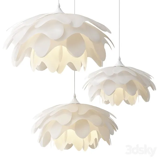 Flower Shaped Pendant Lamp 3D Model