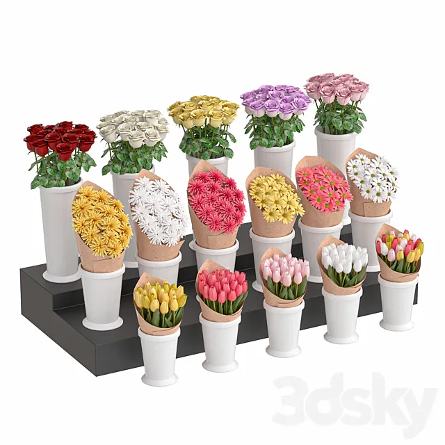 flower shop display 3D Model