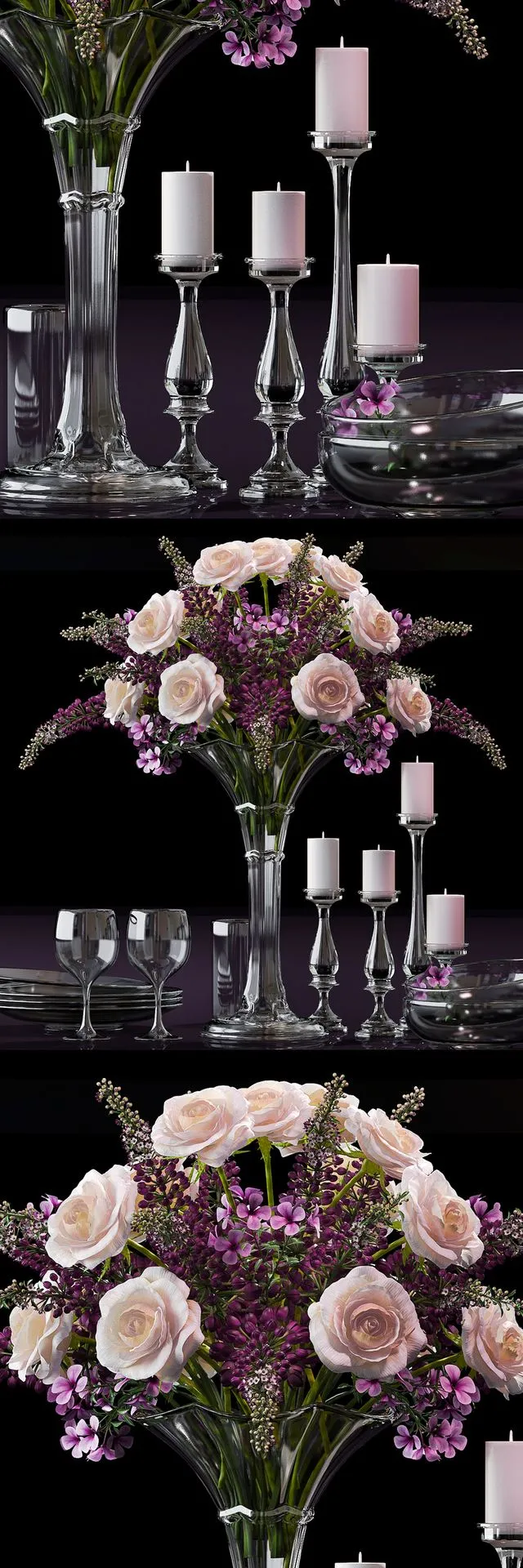 Flower Vase Set 2 3D Model