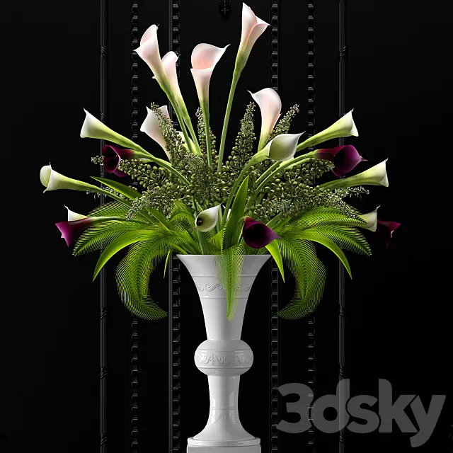 Flower Vase Set 2 3D Model