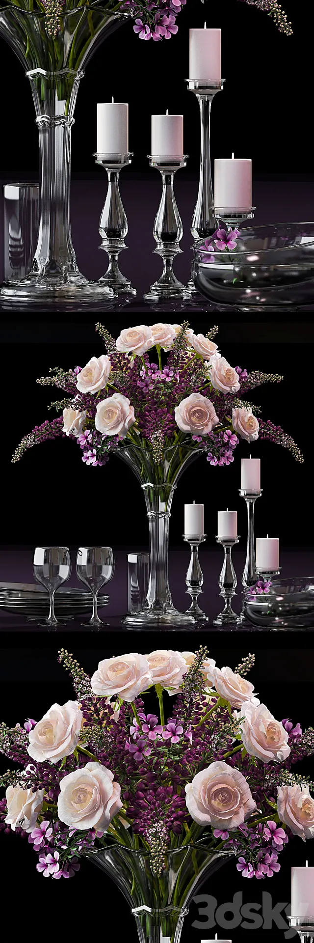 FLOWER VASE SET 3DModel