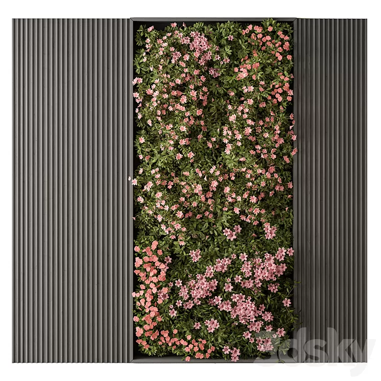 Flower Vertical Garden - Wall Decor 62 3D Model