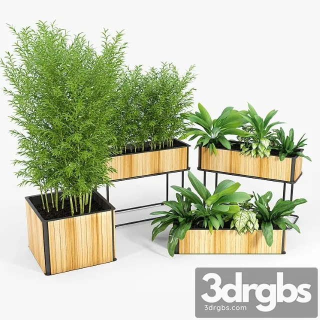 Flowerbox Combine Planters 2 3D Model Free