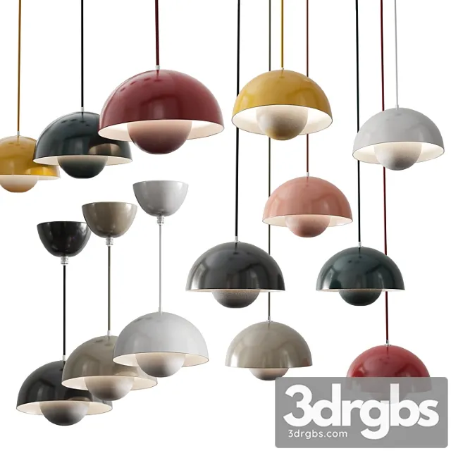 Flowerpot vp1 pendant by verner panton 3D Model Free