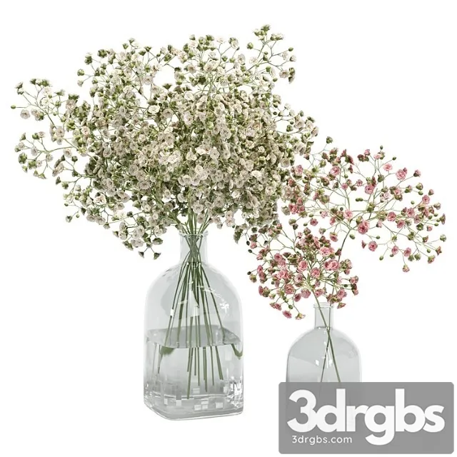 Flowers Bouquet In Glass Vase 02 1 3D Model Free