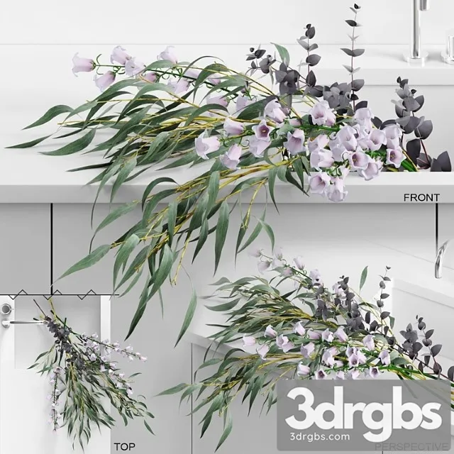 Flowers in sink 3D Model Free