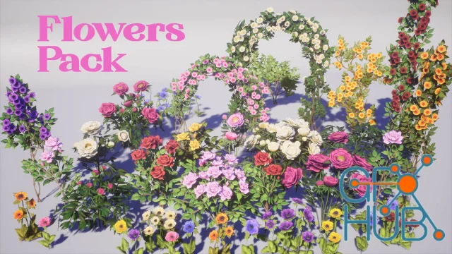 Flowers Pack 3D Models Set