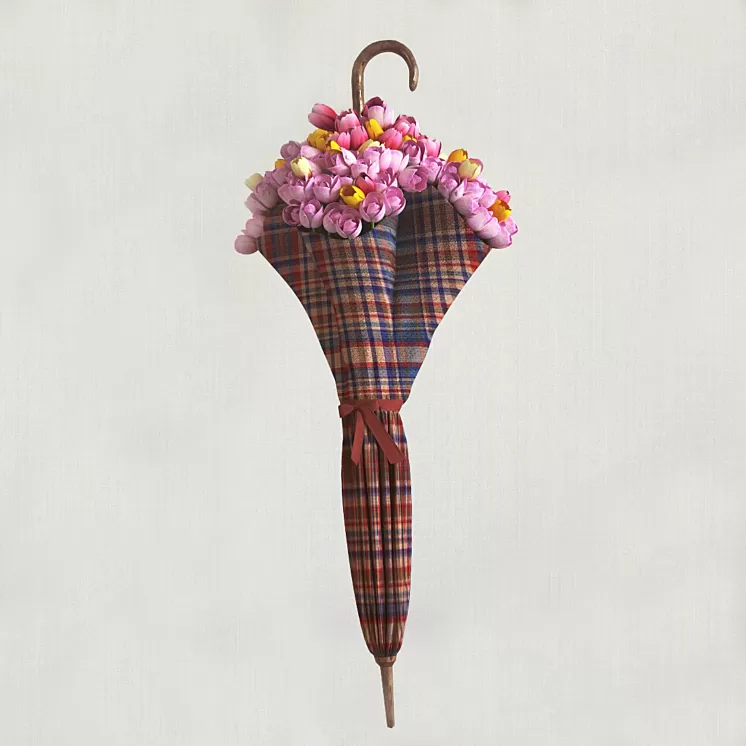 Flowers umbrella 3D Model