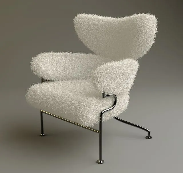 Fluffy Chair 3D Model