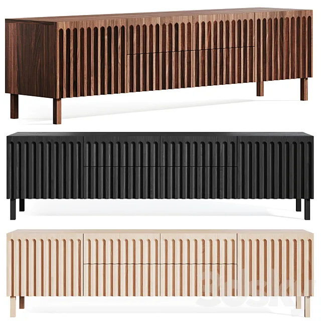 FLUTED (MEDIA) CABINET by Galvin Brothers 3DModel