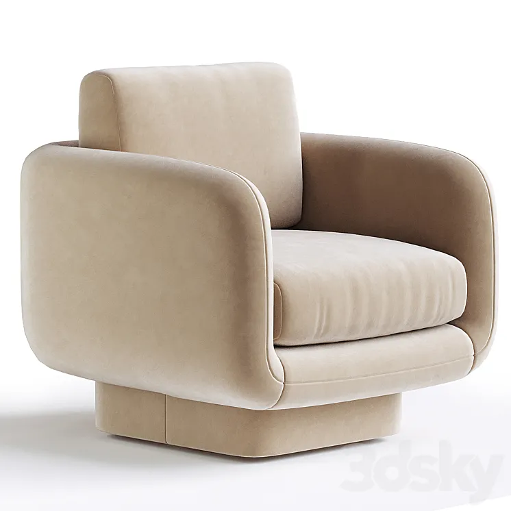 Flynn Luxe Swivel Chair 3D Model Free