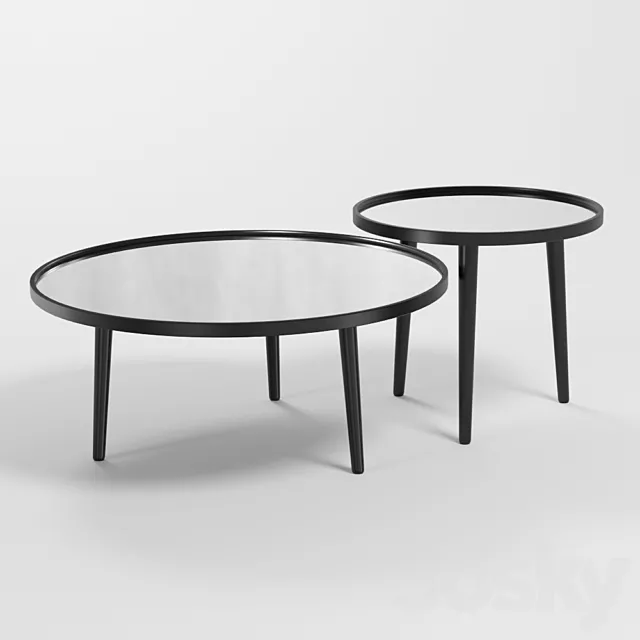 Focus coffee table set of two 3D Model