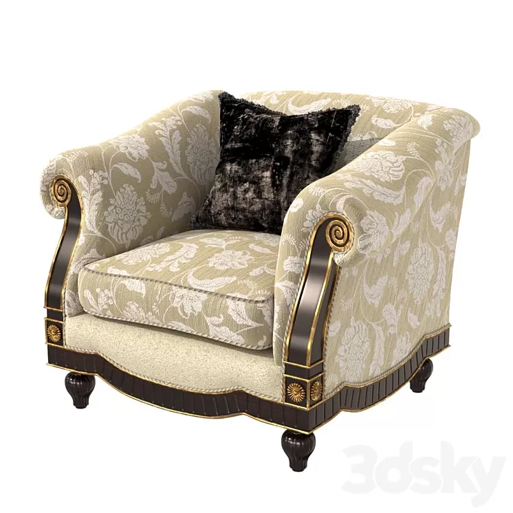 Fogazzaro chair by ANGELO CAPPELLINI 3D Model