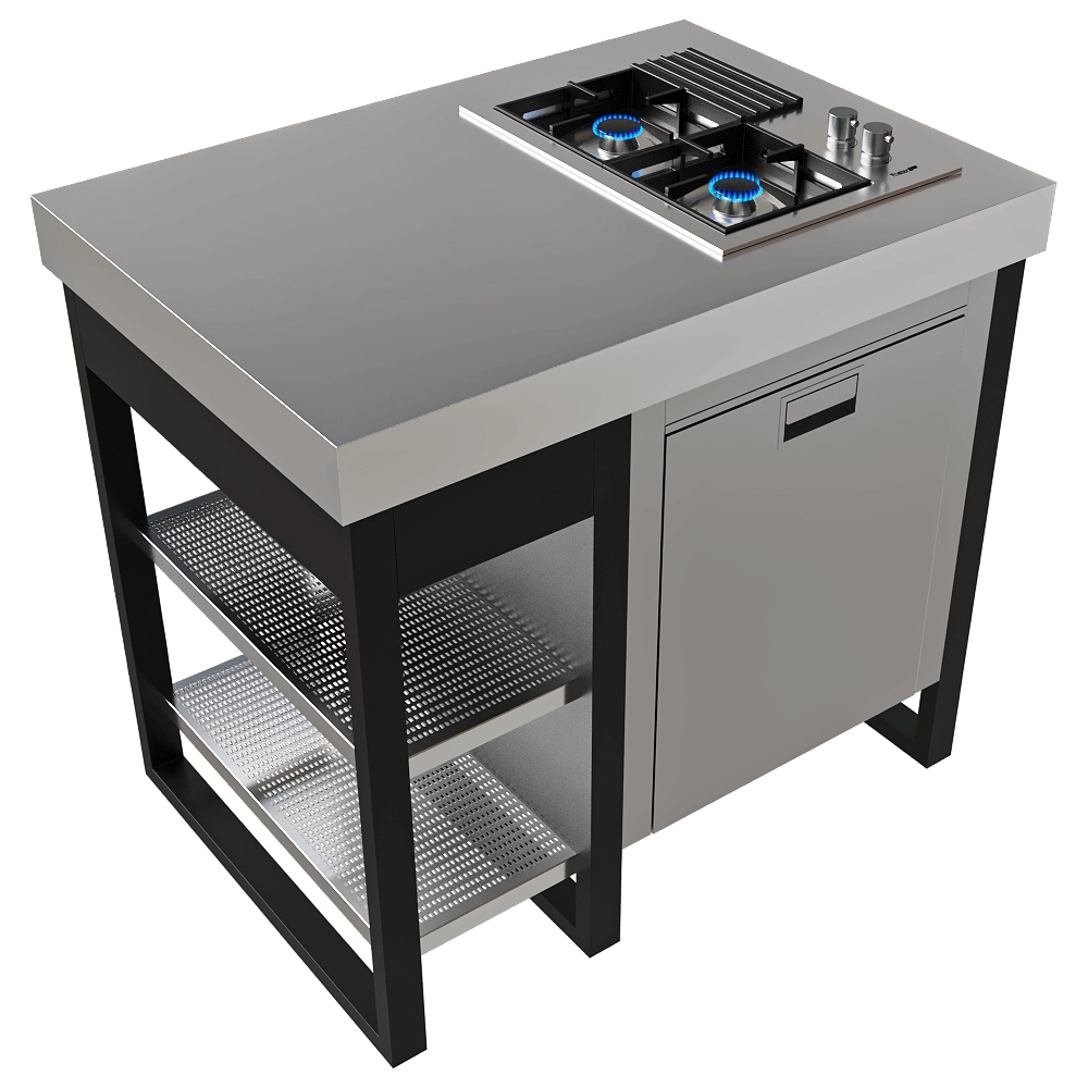 Fogher - Cabinet model with gas stove DX 3D Model