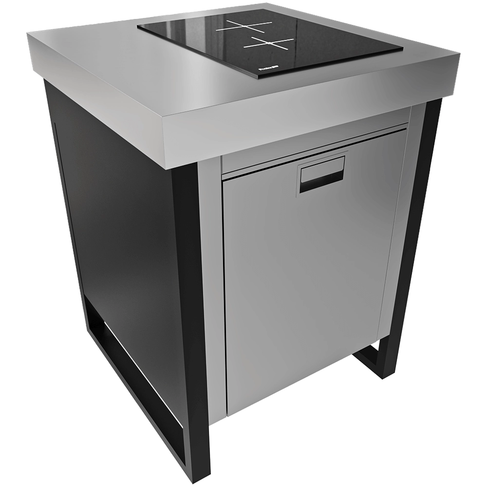 Fogher - Fridge module with electric cooker DX 3D Model