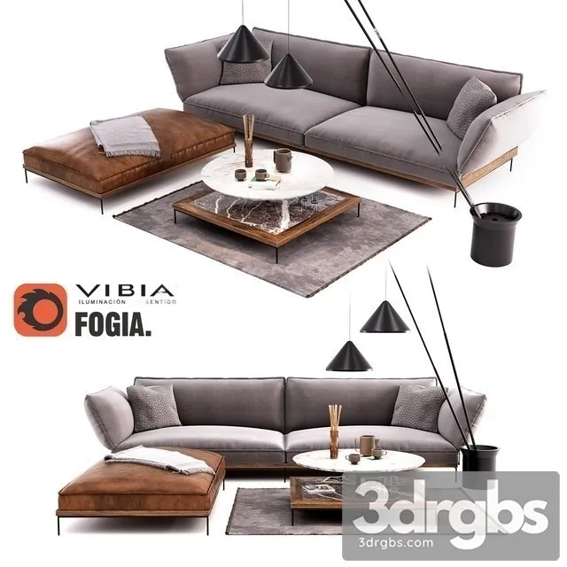 Fogia Jord Sofa Set 3D Model Free