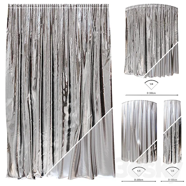 foil curtains 3D Model