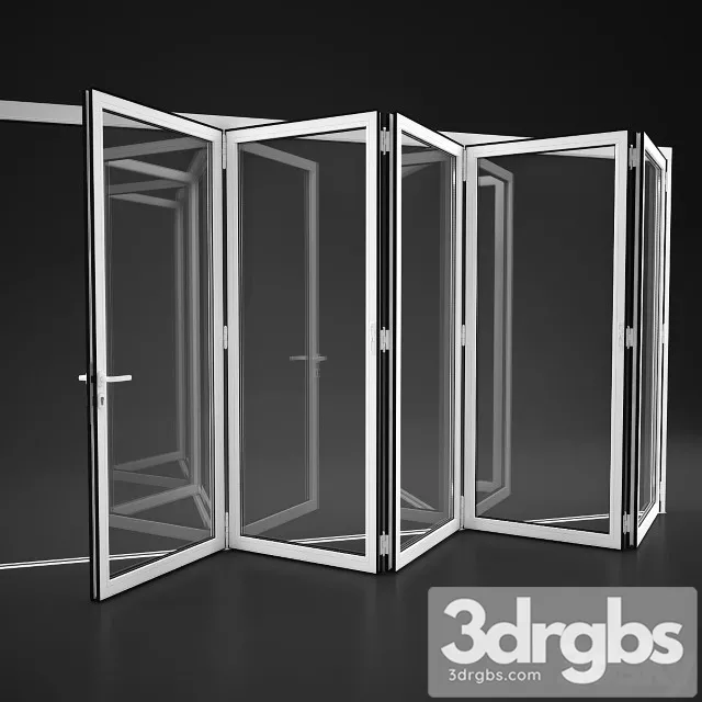 Folding Doors Alumil 3D Model Free