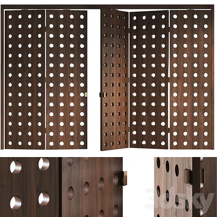 Folding doors Mobius 3D Model Free