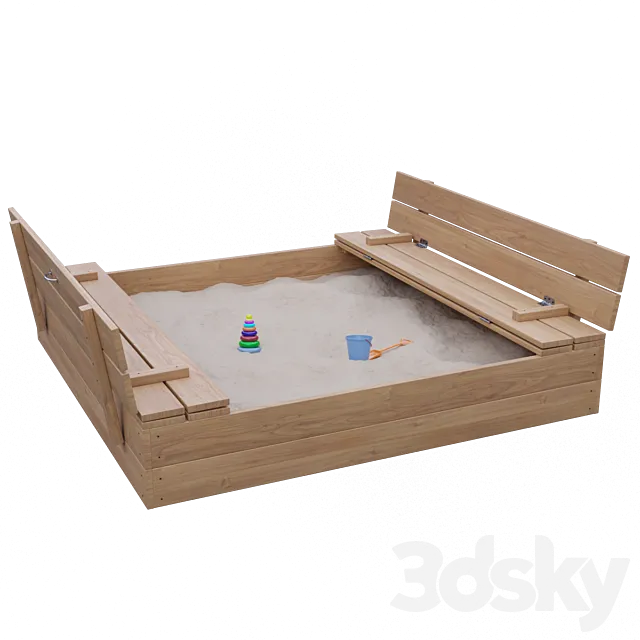 Folding sandbox 3D Model