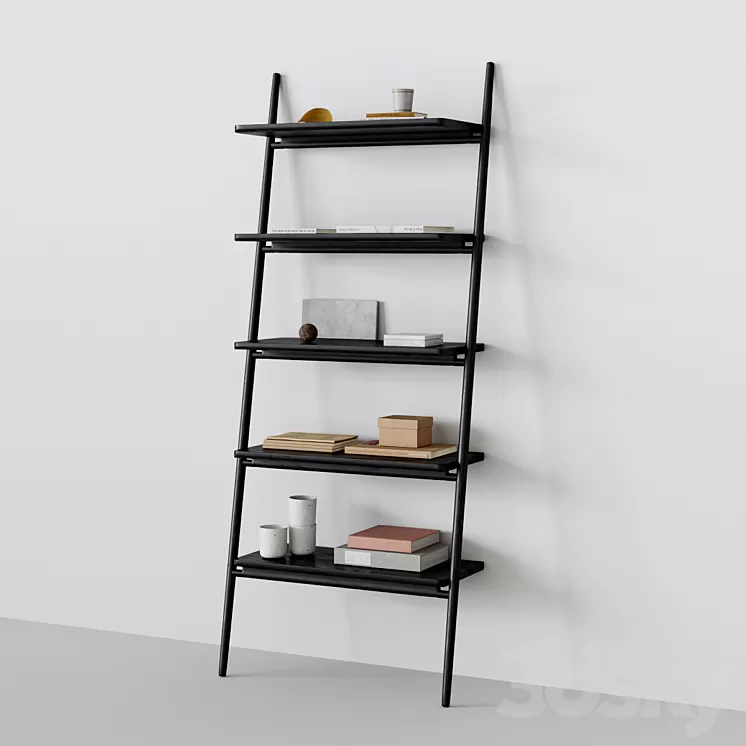 Folk ladder shelving by norm architects 3D Model