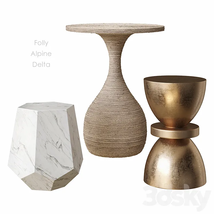 Folly Alpine Delta coffee table MGBWhome 3D Model Free