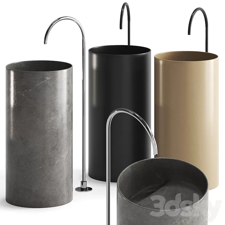 FONTANA Freestanding washbasin by FALPER 3D Model