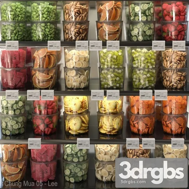 Food Set 355 3D Model Free