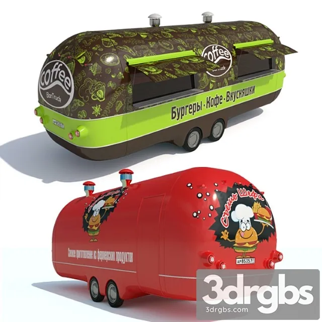 Food truck 3D Model Free