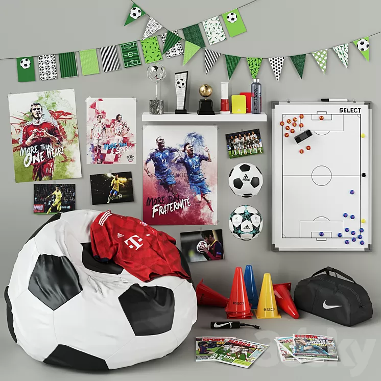 Football set 3D Model