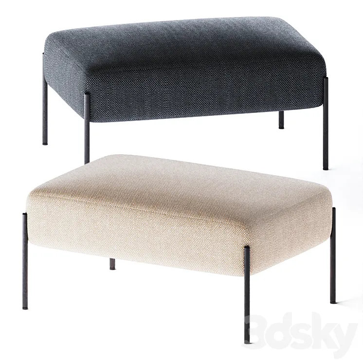 Footstool Paipaï by Ligne Roset 3D Model Free